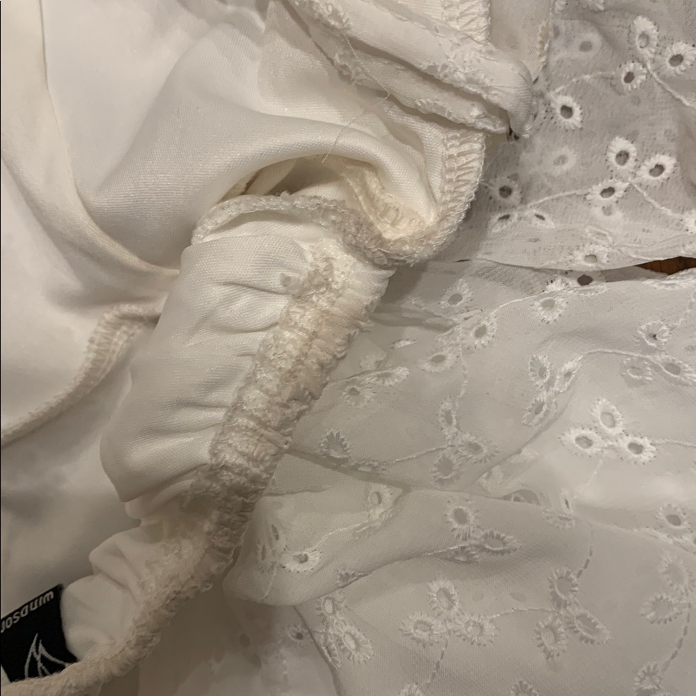 Windsor White Ruffled Dress - Picture 7 of 11